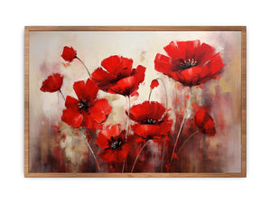 Red Flower Art Painting Poster