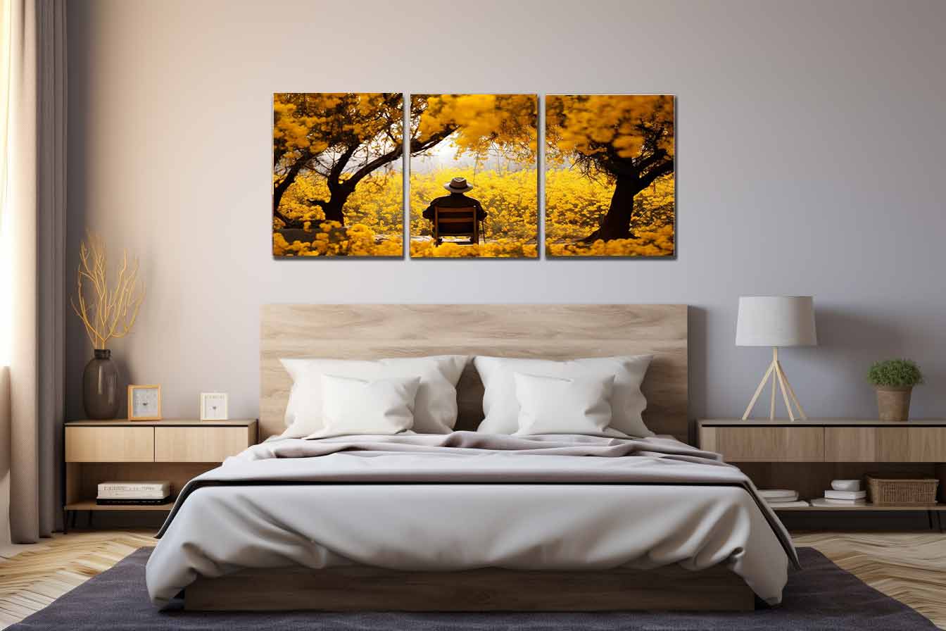 Me & Yellow Flowers Painting