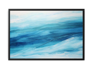 Blue Abstract Layer Canvas Print