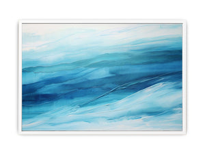 Blue Abstract Layer Framed Print