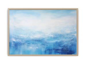White Blue Abstract Art Print