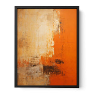 Orange Abstract Painting Canvas Print