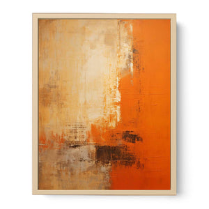 Orange Abstract Painting Streched canvas