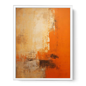Orange Abstract Painting Framed Print