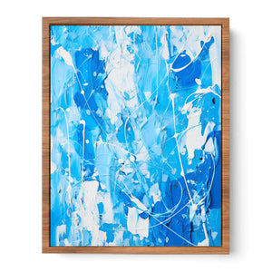 Blue White Color Drip Poster