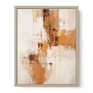 Brown Grey Abstract Art Print