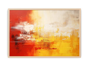 Yellow Red Abstract Streched canvas
