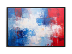 Blue Red Abstract Canvas Print