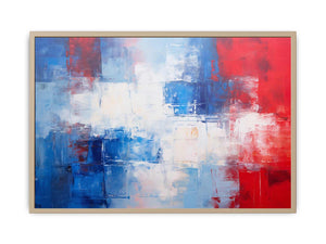 Blue Red Abstract Art Print