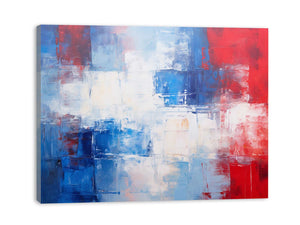 Blue Red Abstract Painting
