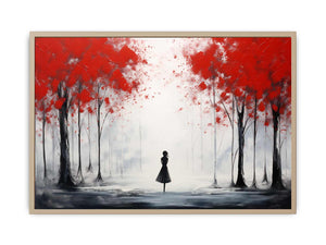 Red Tree Abstract Art Print