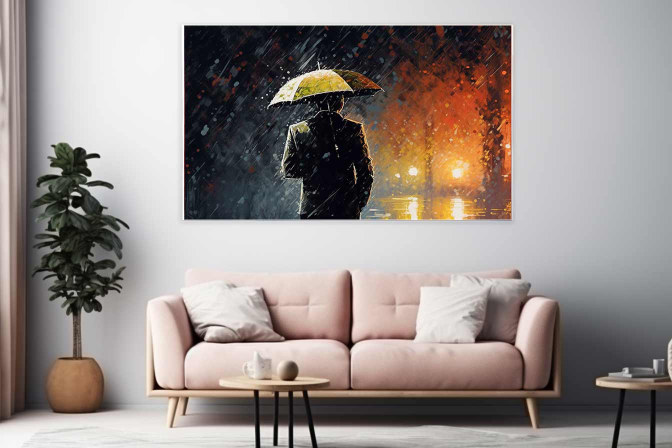 White Black Abstract Painting
