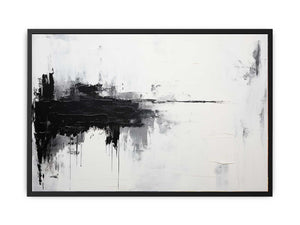 White Black Abstract Canvas Print