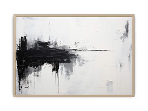 White Black Abstract Art Print