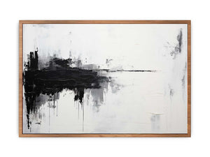 White Black Abstract Poster