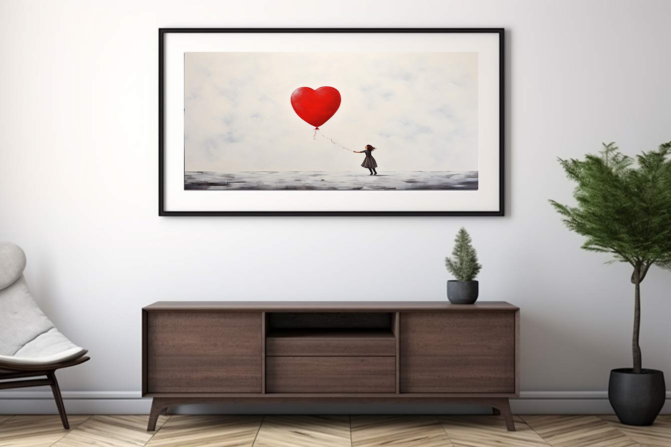 Girl wth Red Baloon, The Ascent of Joy Painting