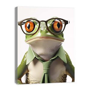 Frog with Galsses Painting