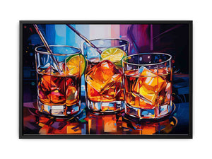 Whiskey GLasses Canvas Print
