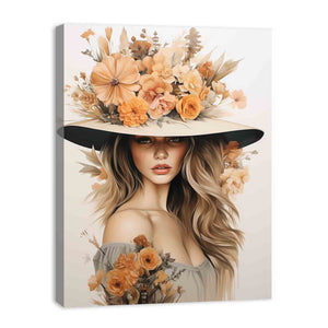 Girl Flower Cap Painting