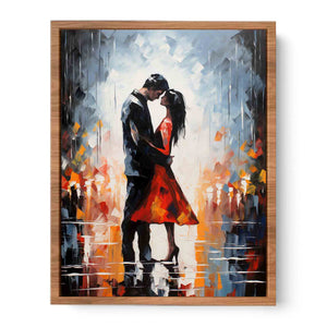 Couple Modern Art Painting Poster