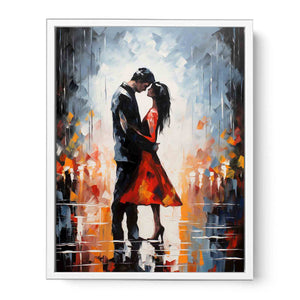 Couple Modern Art Painting Framed Print
