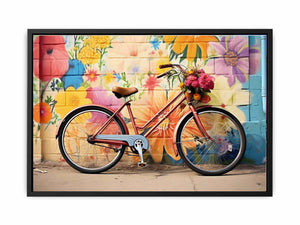 Modern Bicycle Art Painting Canvas Print