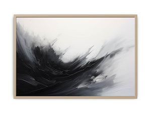 Abstract Black Grey Painting Art Print