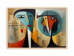 Man Woman Modern Art Painting Streched canvas