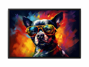 Dog with Glasses Canvas Print