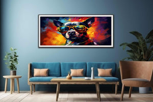 Dog with Glasses Painting