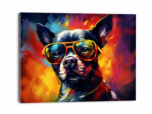 Dog with Glasses Painting