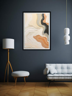 Abstract Brown Peach Knife Art Painting