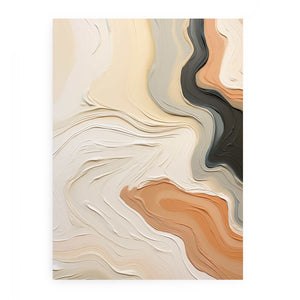 Abstract Brown Peach Knife Art Painting