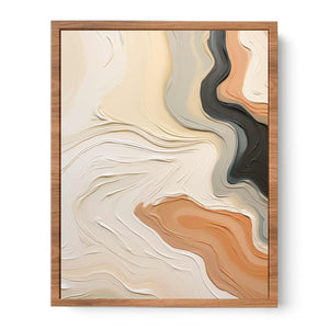 Abstract Brown Peach Knife Art Painting Poster