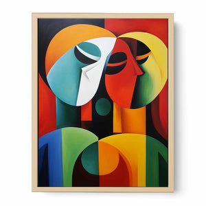 Modern art Three Ladies Painting Streched canvas