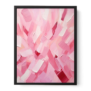 Rose Pink Abstract Art Painting Canvas Print