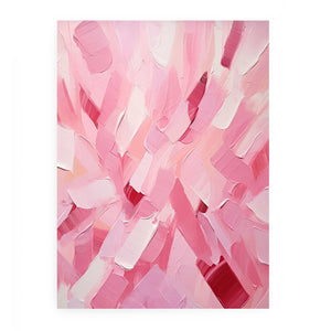Rose Pink Abstract Art Painting