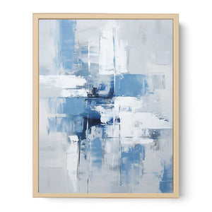 Abstract Grey Blue Painting Streched canvas