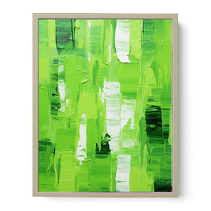 Abstract Green Knife Art Painting Art Print