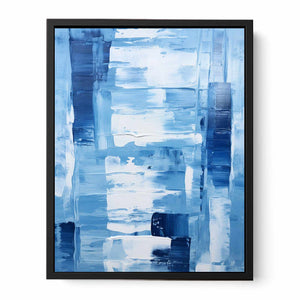 Blue Abstract Art Painting Canvas Print