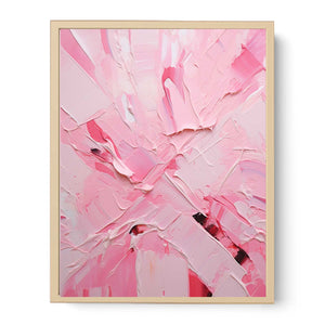 Pink Abstract Art Knife Painting Streched canvas