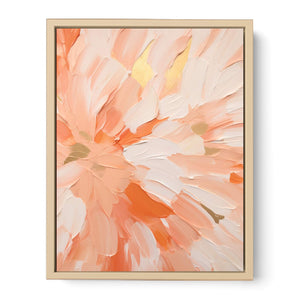 Peach Abstract Painting Streched canvas
