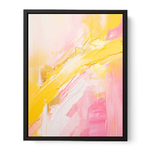 Abstract Pink And Yellow Painting Canvas Print