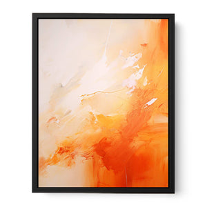 Yellow Brown Abstract Painting Canvas Print