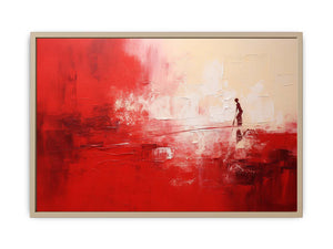 Red Abstract Painting Art Print