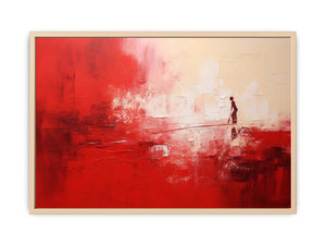 Red Abstract Painting Streched canvas