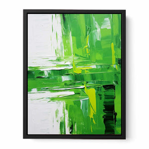 Abstract Green Painting Canvas Print