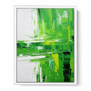 Abstract Green Painting Framed Print