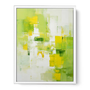Green Yellow Abstract Painting Framed Print