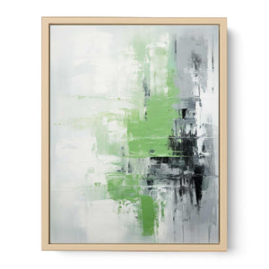 Green Grey Abstract Painting Streched canvas